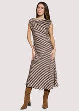 Load image into Gallery viewer, Lost + Wander - Chelsea Lane Midi Dress: BROWN-MULTI / XS