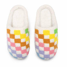 Load image into Gallery viewer, Living Royal Indoor/Outdoor Slippers - Rainbow Checkered