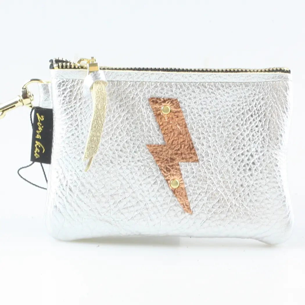 Zina Kao The Kara Metallic Applique Wallet - LIGHTENING BOLT