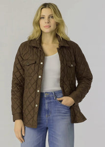 J. Society Nylon Quilted Shirt Jacket - 3 Colors