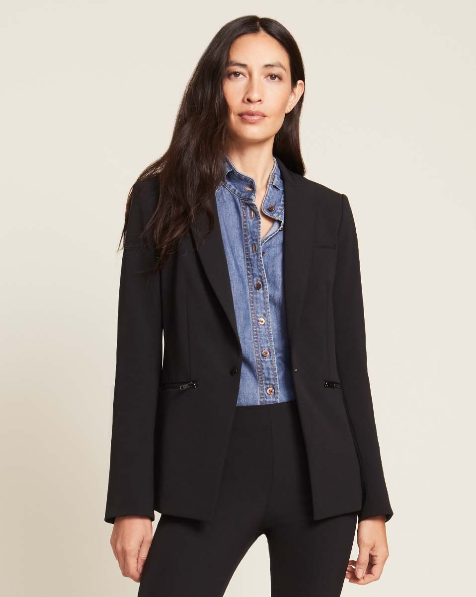 Veronica Beard Iconic Scuba Dickey Jacket - Black
