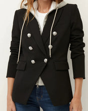Load image into Gallery viewer, Veronica Beard Miller Dickey Jacket - Black w/Silver Buttons
