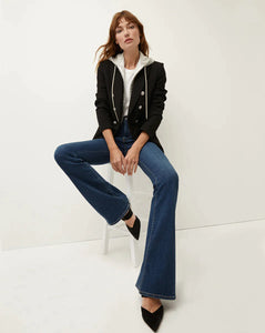 Veronica Beard Miller Dickey Jacket - Black w/Silver Buttons