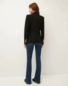 Veronica Beard Miller Dickey Jacket - Black w/Silver Buttons