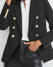 Load image into Gallery viewer, Veronica Beard Miller Dickey Jacket - Black w/Gold Buttons