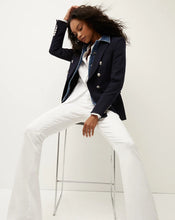 Load image into Gallery viewer, Veronica Beard Miller Dickey Jacket - Navy w/Silver Buttons