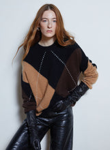 Load image into Gallery viewer, Autumn Cashmere Oversized Argyle - Black Combo