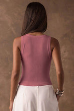 Load image into Gallery viewer, Soli Echo - Studded Ribbed Square Neck Crop Tank: BEIGE / S