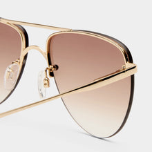 Load image into Gallery viewer, Le Specs The Prince - Gold Brown Grad Flash Mirror