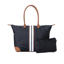 Load image into Gallery viewer, Haute Shore Nylon Striped Tote Bag - 3 Colors