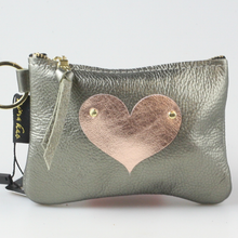 Load image into Gallery viewer, Zina Kao The Kara Metallic Applique Wallet - HEART