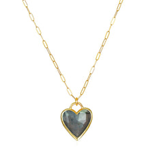 Load image into Gallery viewer, Amelia Rose Jewelry Framed Heart Necklace - 2 Colors