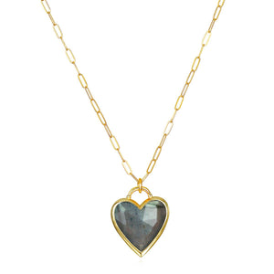 Amelia Rose Jewelry Framed Heart Necklace - 2 Colors