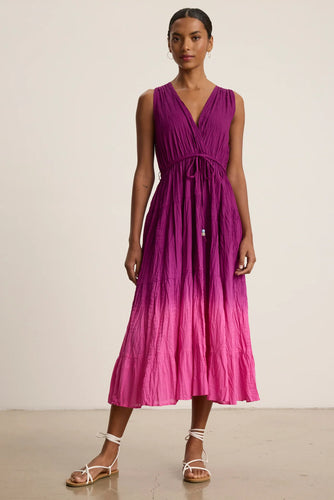 Velvet Marilyn Dress - Fuchsia
