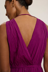 Velvet Marilyn Dress - Fuchsia