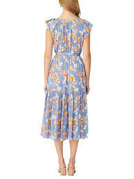 Shoshanna Peony Dress - Slate Blue Multi