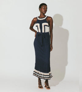 cleo crochet dress blue white christmas dresses Cleo Crochet Dress Blue