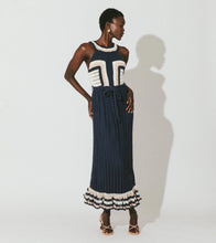 Load image into Gallery viewer, Cleobella Drew Hand Crochet Midi Dress - Navy/Ivory