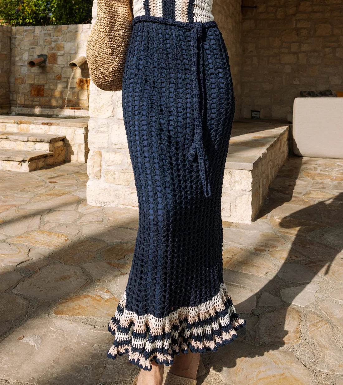 Cleobella Drew Hand Crochet Midi Dress / Navy & Ivory - nineNORTH | Men's & Women's Clothing Boutique Medium Cleobella Drew Hand Crochet Midi Dress / Navy & Ivory - nineNORTH | Men's & Women's Clothing Boutique Medium