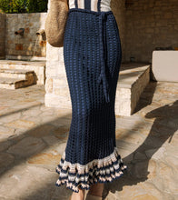 Load image into Gallery viewer, Cleobella Drew Hand Crochet Midi Dress - Navy/Ivory