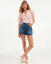 Load image into Gallery viewer, Veronica Beard Coralee Puff-Sleeve Top - Pink Clay