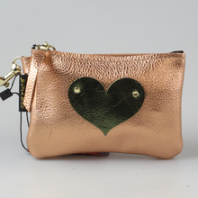 Load image into Gallery viewer, Zina Kao The Kara Metallic Applique Wallet - HEART