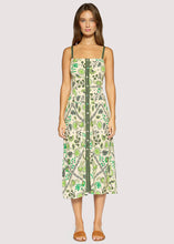 Load image into Gallery viewer, Lost + Wander - Costa Smeralda Midi Dress: GREEN-CREAM / M