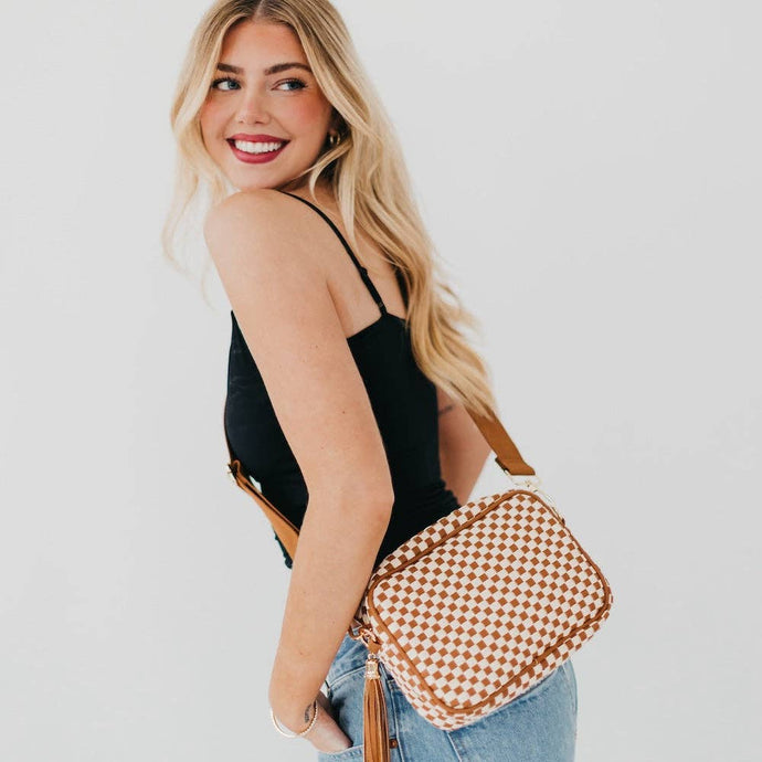 Pretty Simple Woven Willow Camera Crossbody Bag - New Colors!