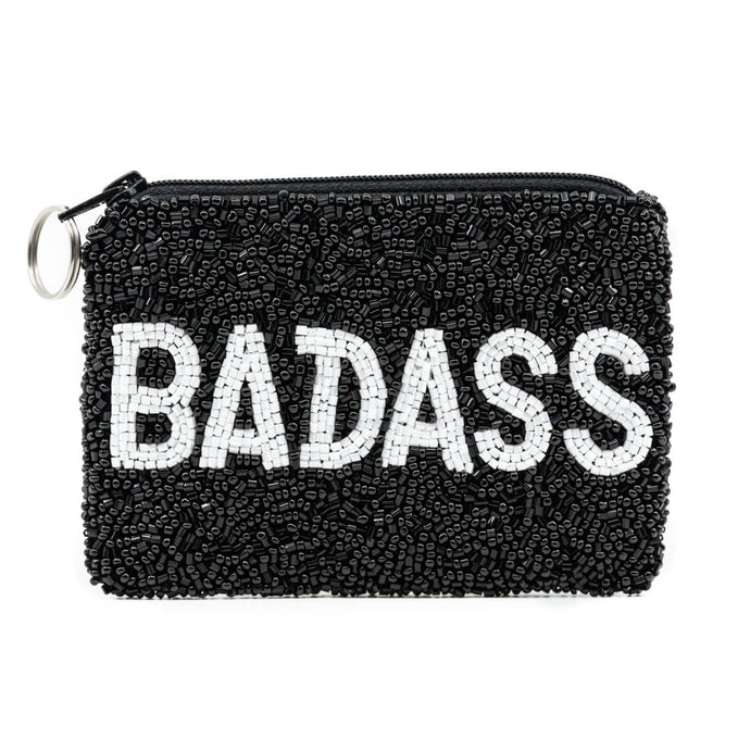 Tiana Designs Badass Beaded Coin Purse - Black/White