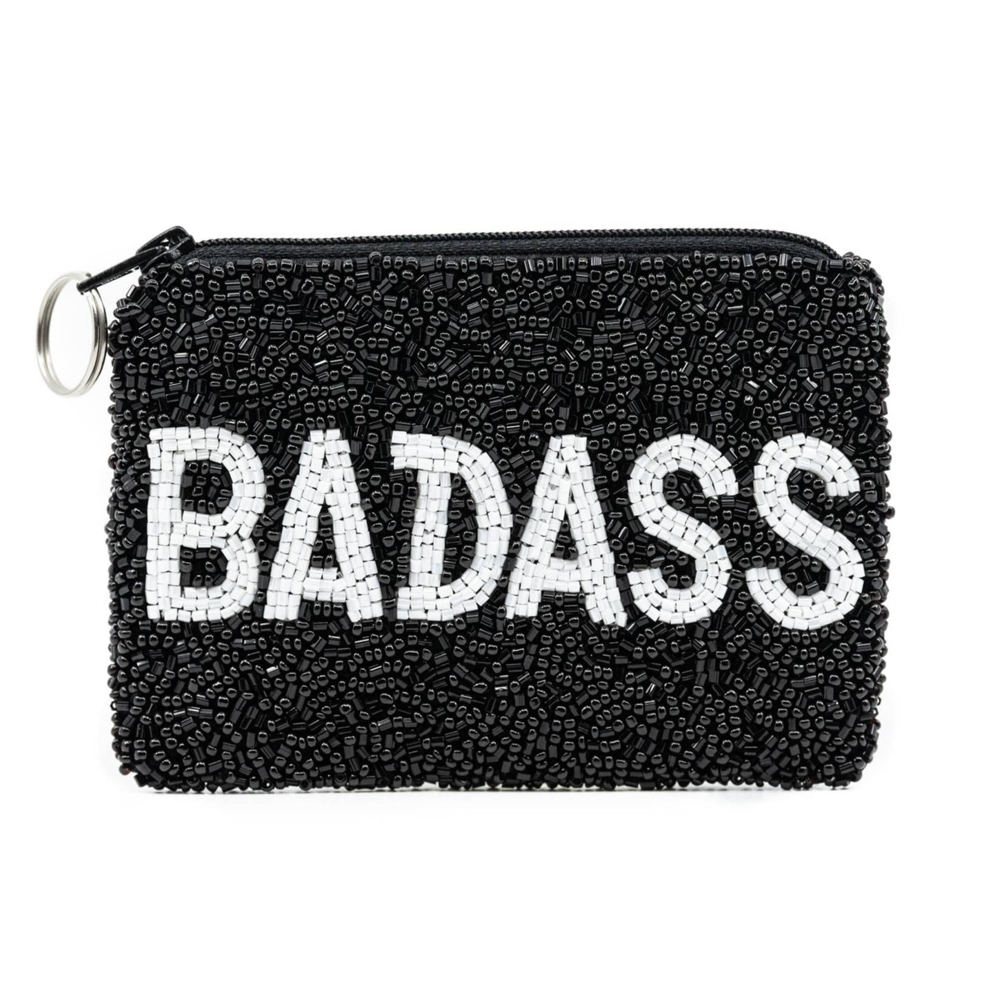 Tiana Designs Badass Beaded Coin Purse - Black/White