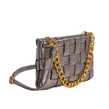 Load image into Gallery viewer, Melie Bianco Mimie Recycled Vegan Crossbody Bag - Pewter Metallic