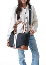 Load image into Gallery viewer, Haute Shore Nylon Striped Tote Bag - 3 Colors