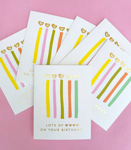 J.Falkner Cards Love Candles Birthday