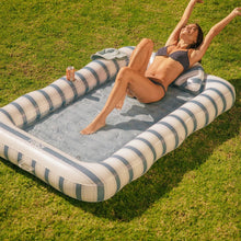 Load image into Gallery viewer, FUNBOY Tanning Pool Lounger - Royal Blue/White Stripe
