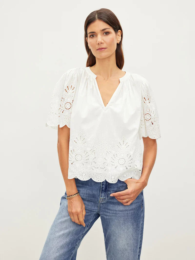 Velvet Razi Top - Ecru