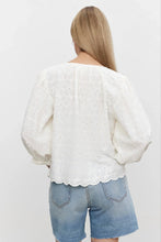 Load image into Gallery viewer, Velvet Corina Embroidered Cotton Top - White