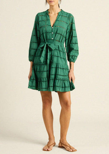 Trovata Celeste Dress - Emerald Eyelet
