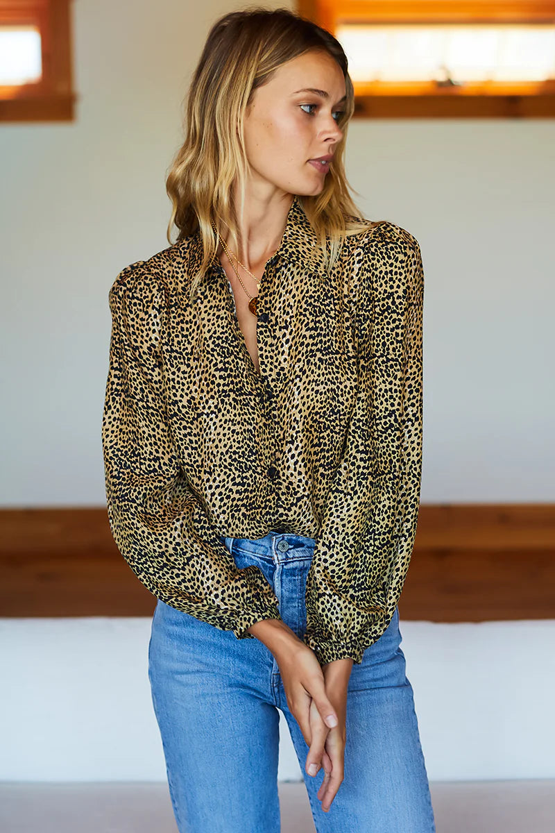 Emerson Fry Frankie Blouse - Little Cheetah Silk