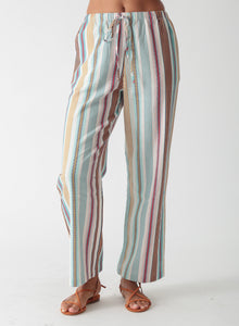 Electric & Rose Sail Pant Crop - Stripe
