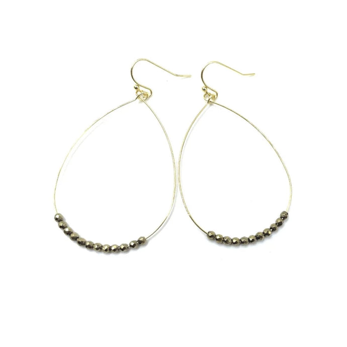 erin gray Aster Beaded Earring - Pyrite