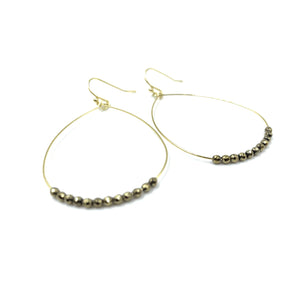 erin gray Aster Beaded Earring - Pyrite