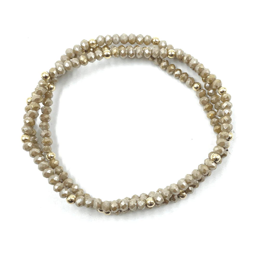 erin gray OG Shimmer Bracelet Stack - Champagne