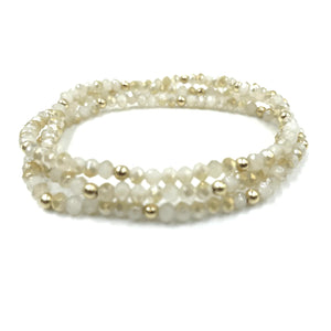 erin gray OG Shimmer Bracelet Stack - Winter White