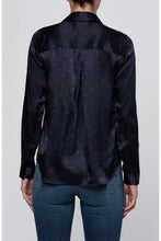 Load image into Gallery viewer, L'Agence Tyler Silk Blouse - Midnight Sangria Polka Dot