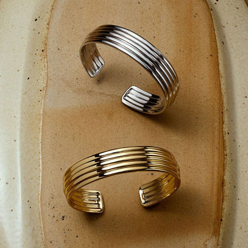 Luv AJ The Ridged Positano Cuff - 2 Colors