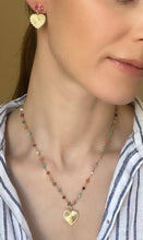 Load image into Gallery viewer, Amelia Rose Jewelry Rainbow Heart Charm Necklace