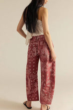 Load image into Gallery viewer, Soli Echo - Paisley Print Barrel Pants: BROWN / S