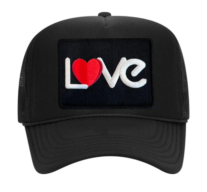 Port Sandz LOVE Trucker Hat - Black