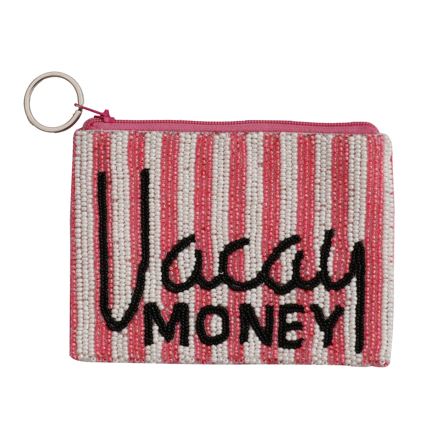 Tiana Designs Vacay Money Beaded Coin Purse - Pink/Black