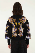 Load image into Gallery viewer, Farm Rio Arabesque Paradise Knit Sweater - Black